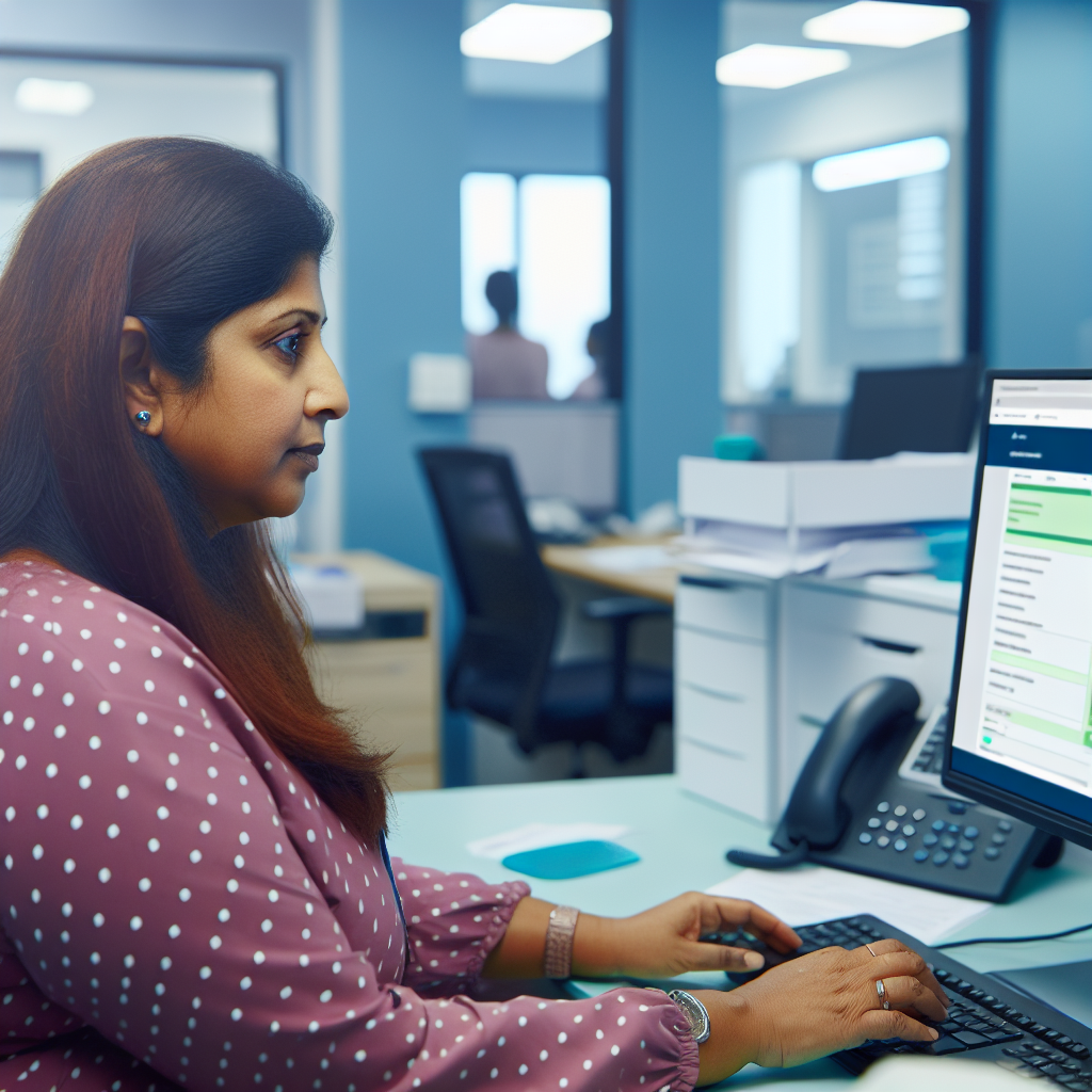 A healthcare professional using a digital platform